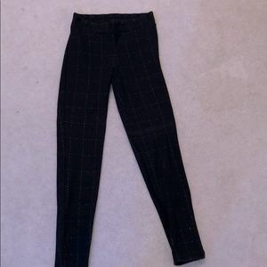 black checkered formal leggings